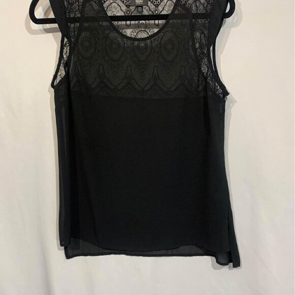 WOMAN’S sheer lace cap sleeve blouse. Black. Size medium. New condition - Picture 5 of 7